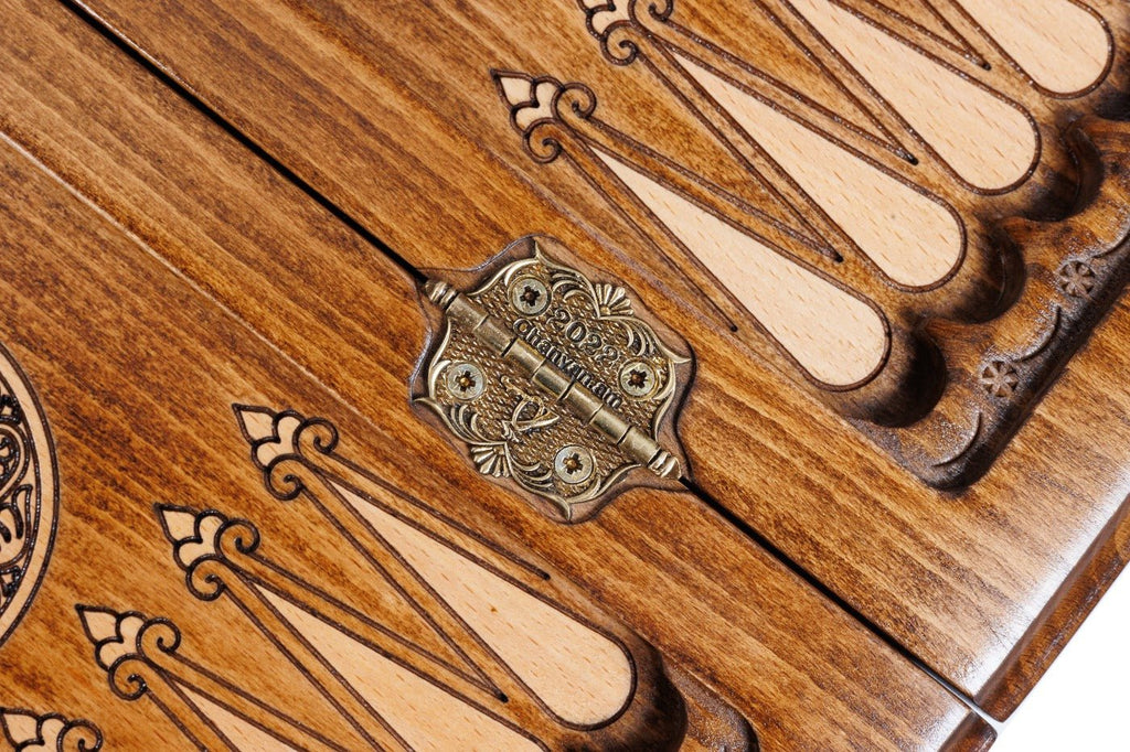 Wooden Carved Chess Set & Backgammon 30 cm | 11.8" - Unumperfectus