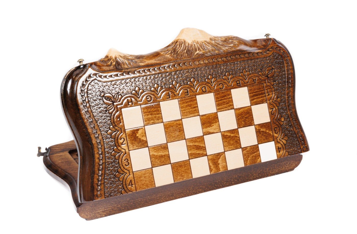 Wooden Carved Chess Set & Backgammon 30 cm | 11.8" - Unumperfectus