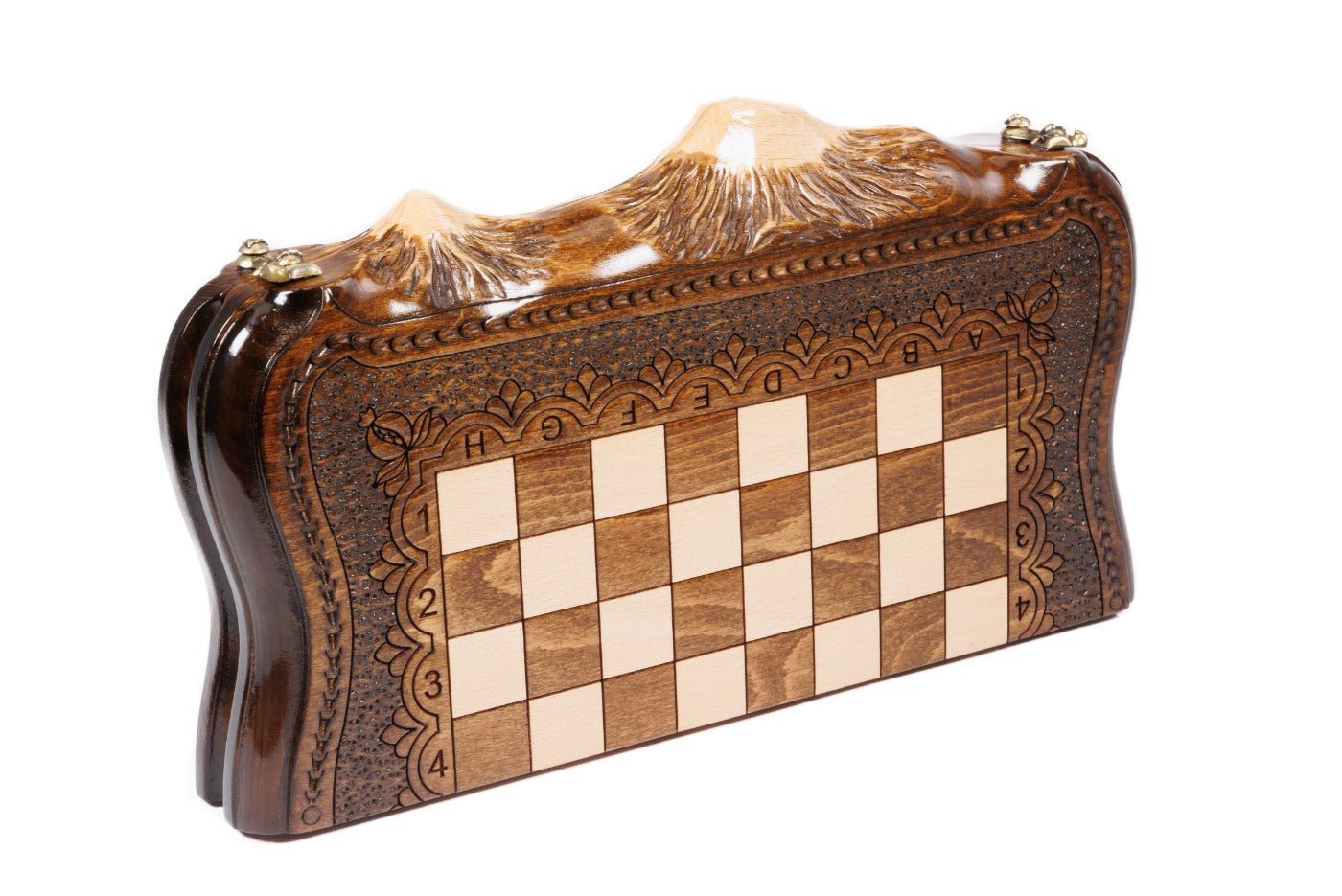 Wooden Carved Chess Set & Backgammon 30 cm | 11.8" - Unumperfectus