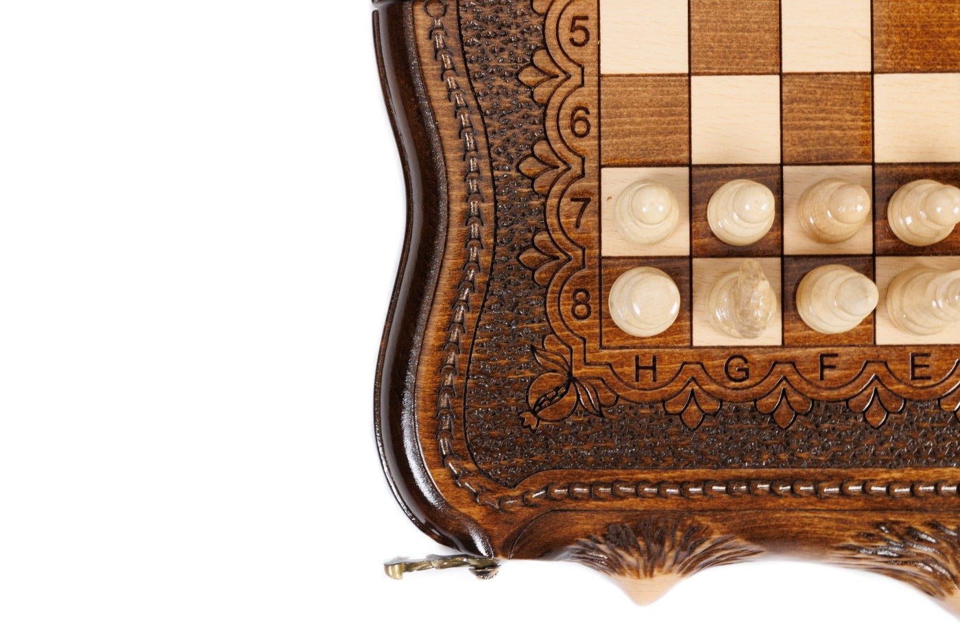 Wooden Carved Chess Set & Backgammon 30 cm | 11.8" - Unumperfectus