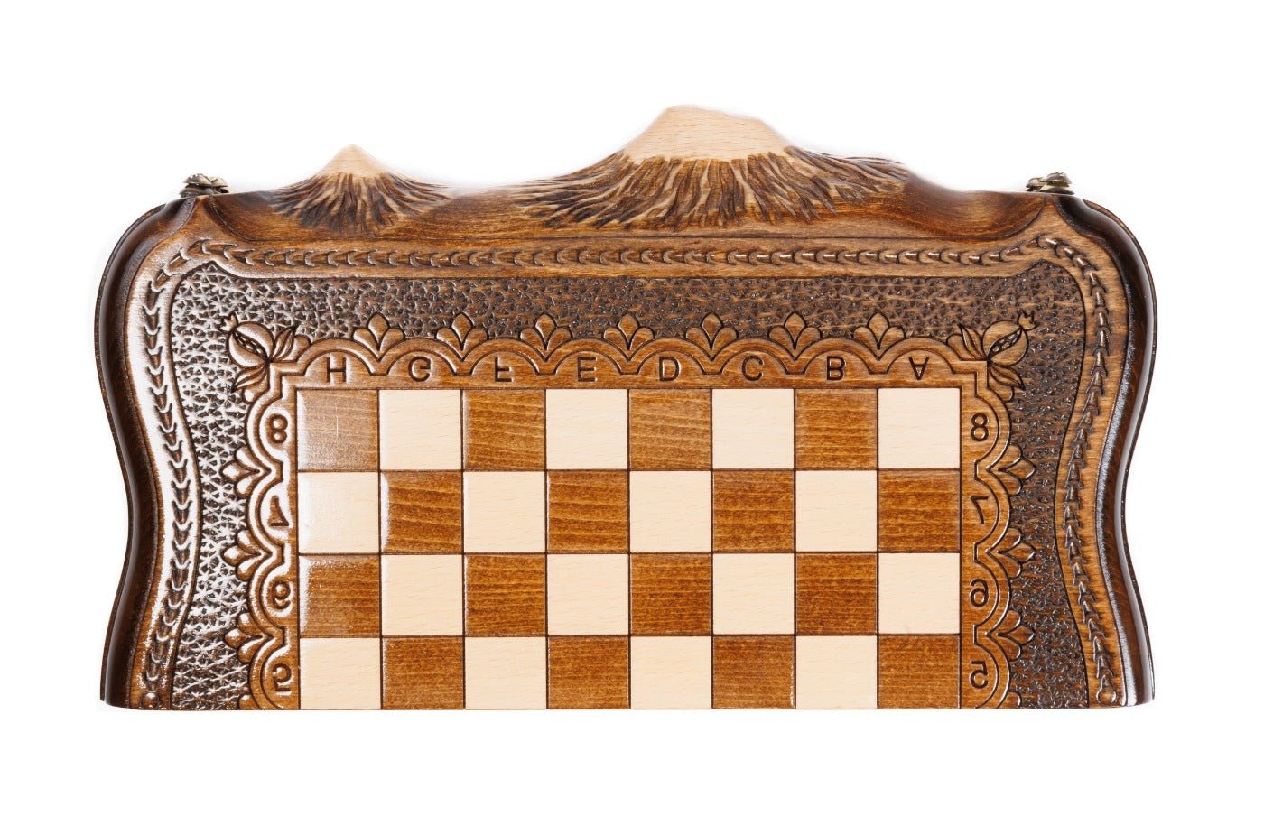 Wooden Carved Chess Set & Backgammon 30 cm | 11.8" - Unumperfectus