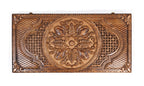Pomegranate Grapes backgammon board - detail of the wood grain and finish