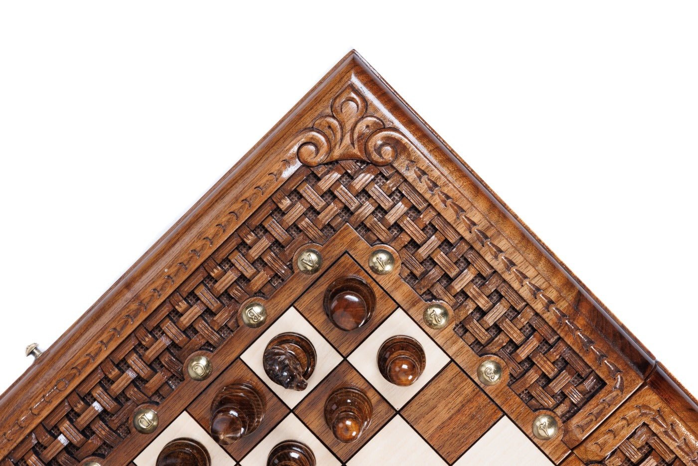 Wooden Carved Chess Board & Backgammon 40 cm | 15.7" - Unumperfectus