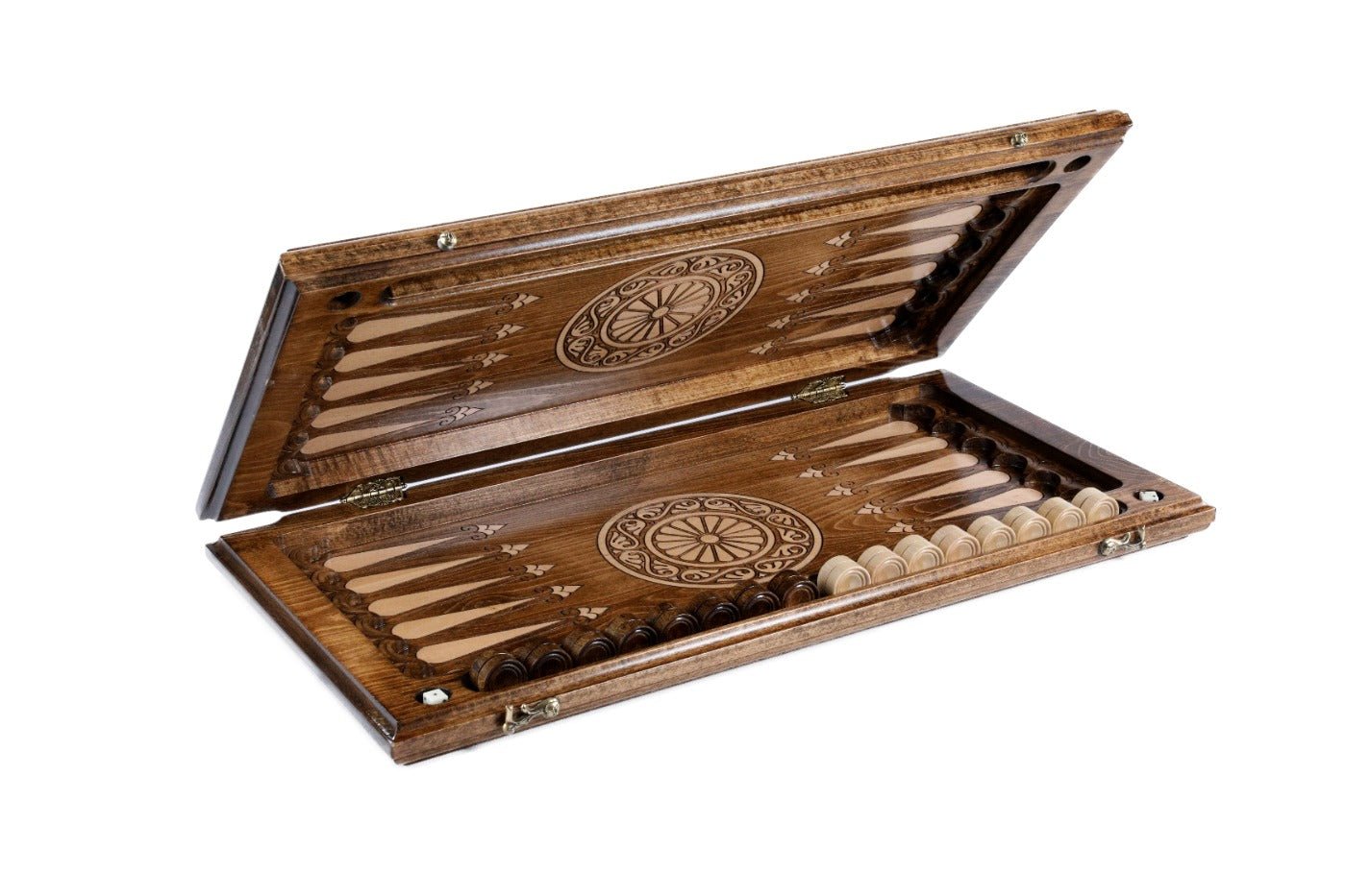 Armenian Wooden Chess Set & Backgammon Pomegranate & Grape Vine 60 cm | 23.6" - Unumperfectus