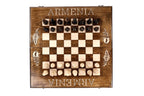 Armenian Pomegranate Grape Vine chess and backgammon set - board surface detail