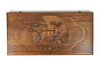 Deer backgammon board - open board ready for play