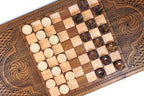 Deer backgammon board - carrying case and accessories