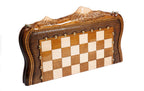 Carvings / chess set - chess pieces set up for play