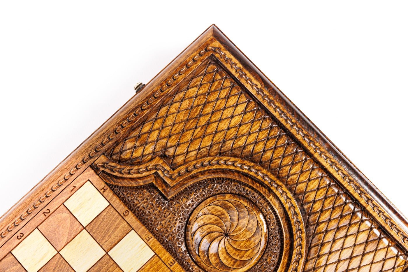 Pomegranate Blue Epoxy Backgammon Set - Unumperfectus