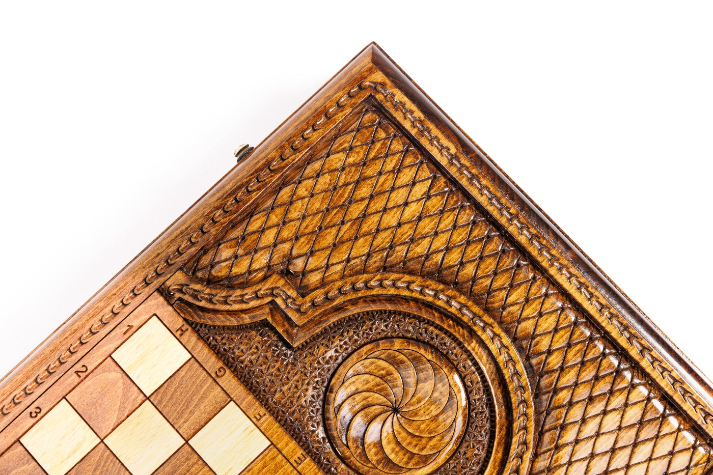 Pomegranate Blue Epoxy Backgammon Set - Unumperfectus