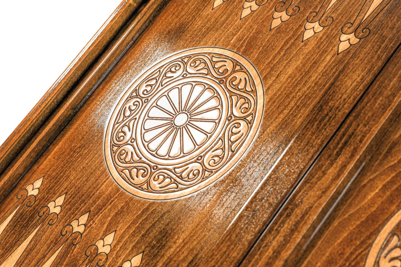 Pomegranate Blue Epoxy Backgammon Set - Unumperfectus