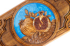 Handmade epoxy backgammon by Hrachya Ohanyan with detailed pomegranate pattern
