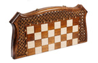 Ornamental Carved chess and backgammon set in wood by Hrachya Ohanyan