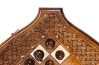 Ornamental Carved chess and backgammon set - top-down view of the board