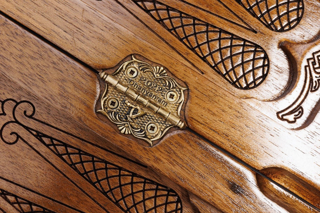 Ornamental Carved Wooden Chess Set & Backgammon 60 cm | 24.7" - Unumperfectus