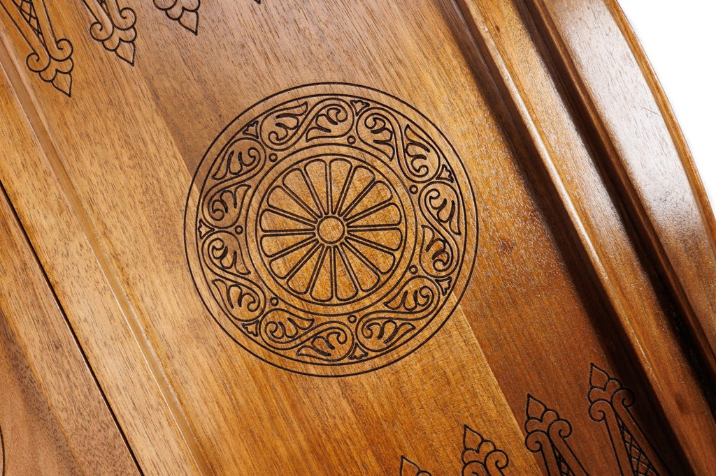 Ornamental Carved Wooden Chess Set & Backgammon 60 cm | 24.7" - Unumperfectus