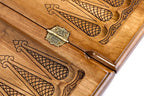 Eternity Symbol backgammon board - angled view