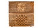 Eternity Symbol backgammon board - side profile showing the craftsmanship