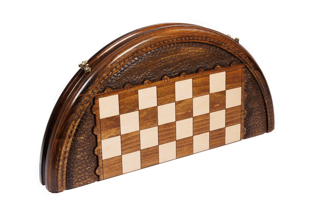Wooden Carved Chess Set - Circular 40 cm | 15.6" - Unumperfectus