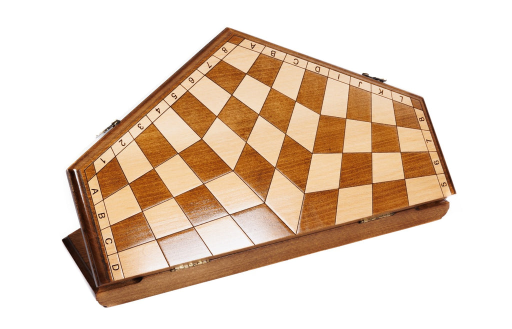 Three Player Chess Set – Carved Wooden Chess for Three Players - Unumperfectus