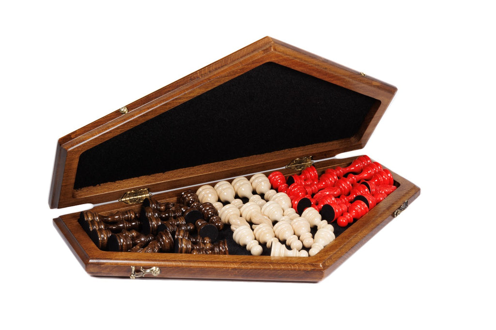 Three Player Chess Set – Carved Wooden Chess for Three Players - Unumperfectus