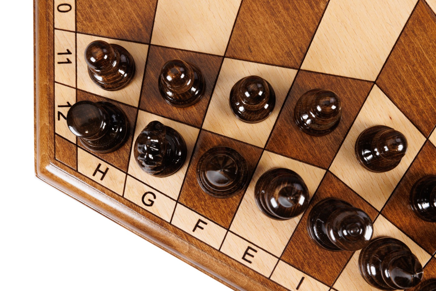 Three Player Chess Set – Carved Wooden Chess for Three Players - Unumperfectus