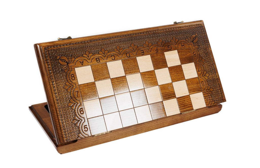 Wooden Carved Chess Set Classic 50 cm | 19.7" - Unumperfectus