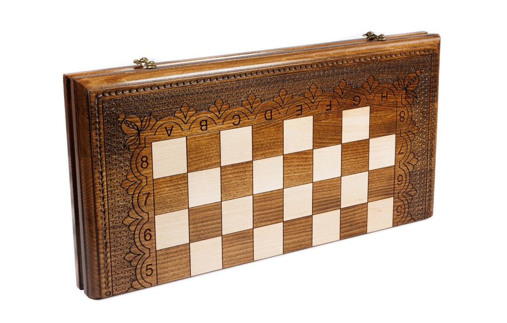 Wooden Carved Chess Set Classic 50 cm | 19.7" - Unumperfectus