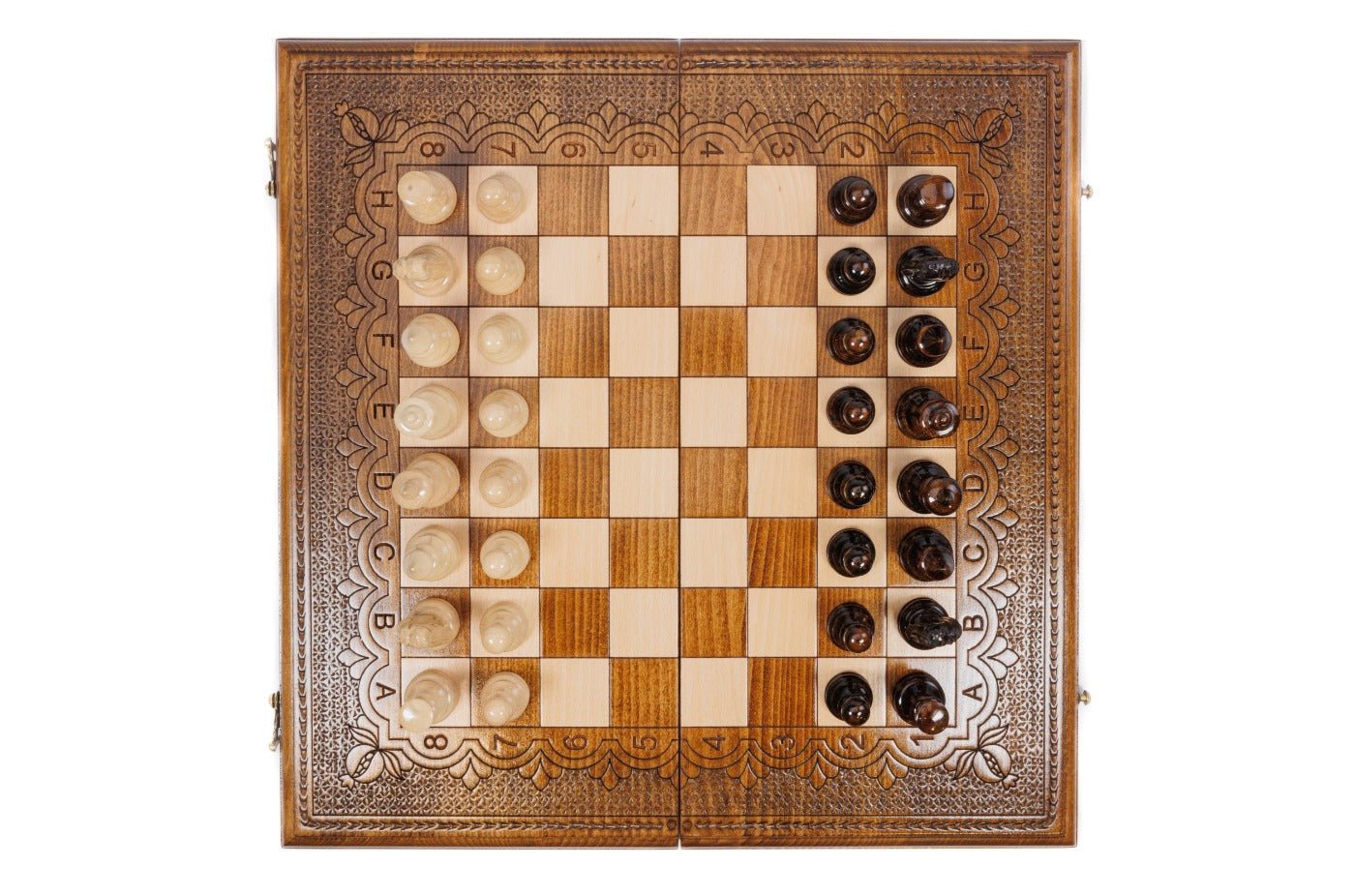Wooden Carved Chess Set Classic 50 cm | 19.7" - Unumperfectus