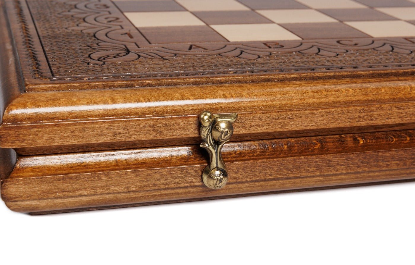 Wooden Carved Chess Set Classic 50 cm | 19.7" - Unumperfectus