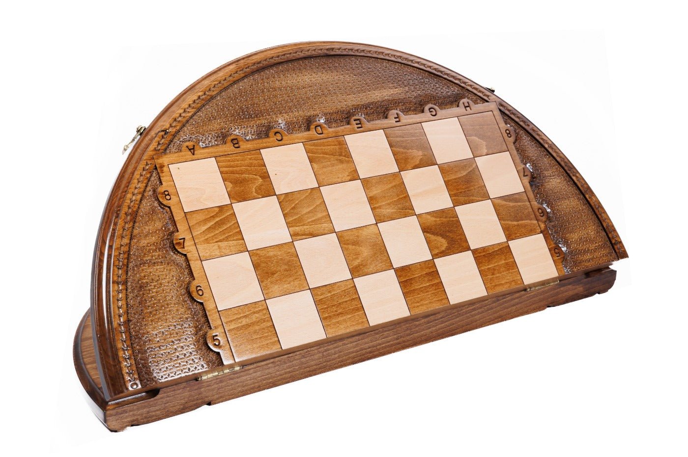 Wooden Carved Chess Set - Circular 50 cm | 19.7" - Unumperfectus