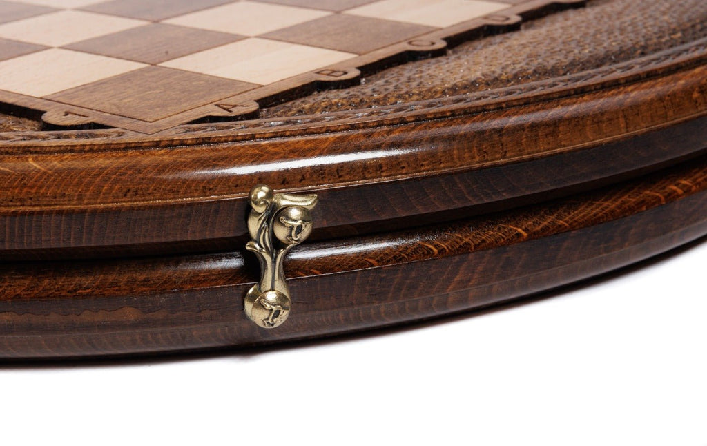 Wooden Carved Chess Set - Circular 50 cm | 19.7" - Unumperfectus