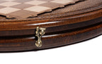 Carved Circular chess set - close-up of the playing squares