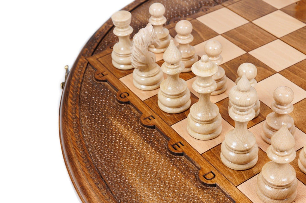 Wooden Chess Set - Circular 50 cm | 19.7" - Unumperfectus