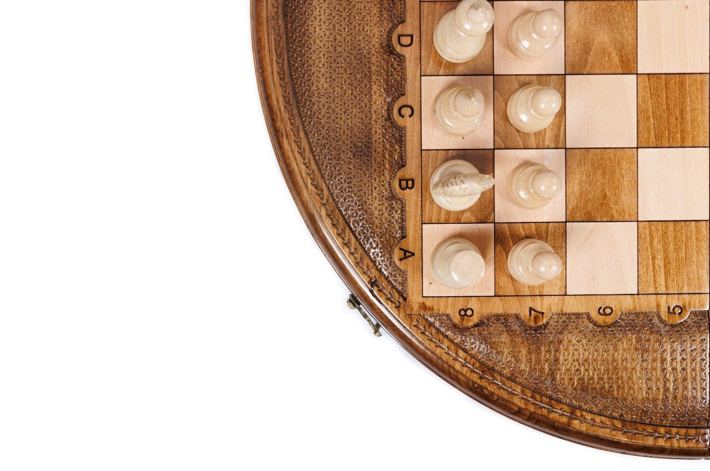 Wooden Chess Set - Circular 50 cm | 19.7" - Unumperfectus