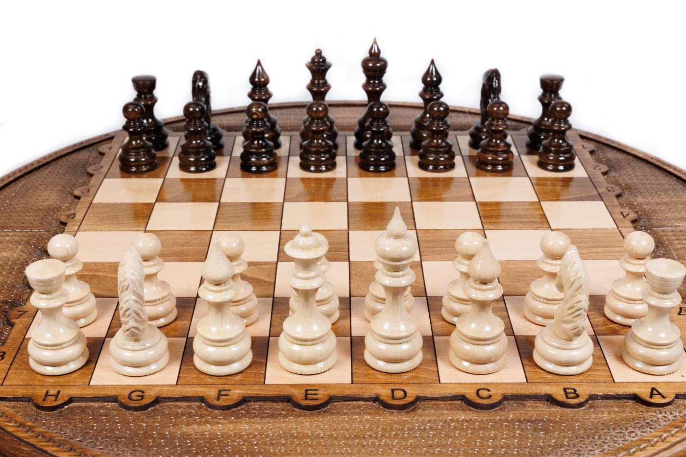 Wooden Chess Set - Circular 50 cm | 19.7" - Unumperfectus