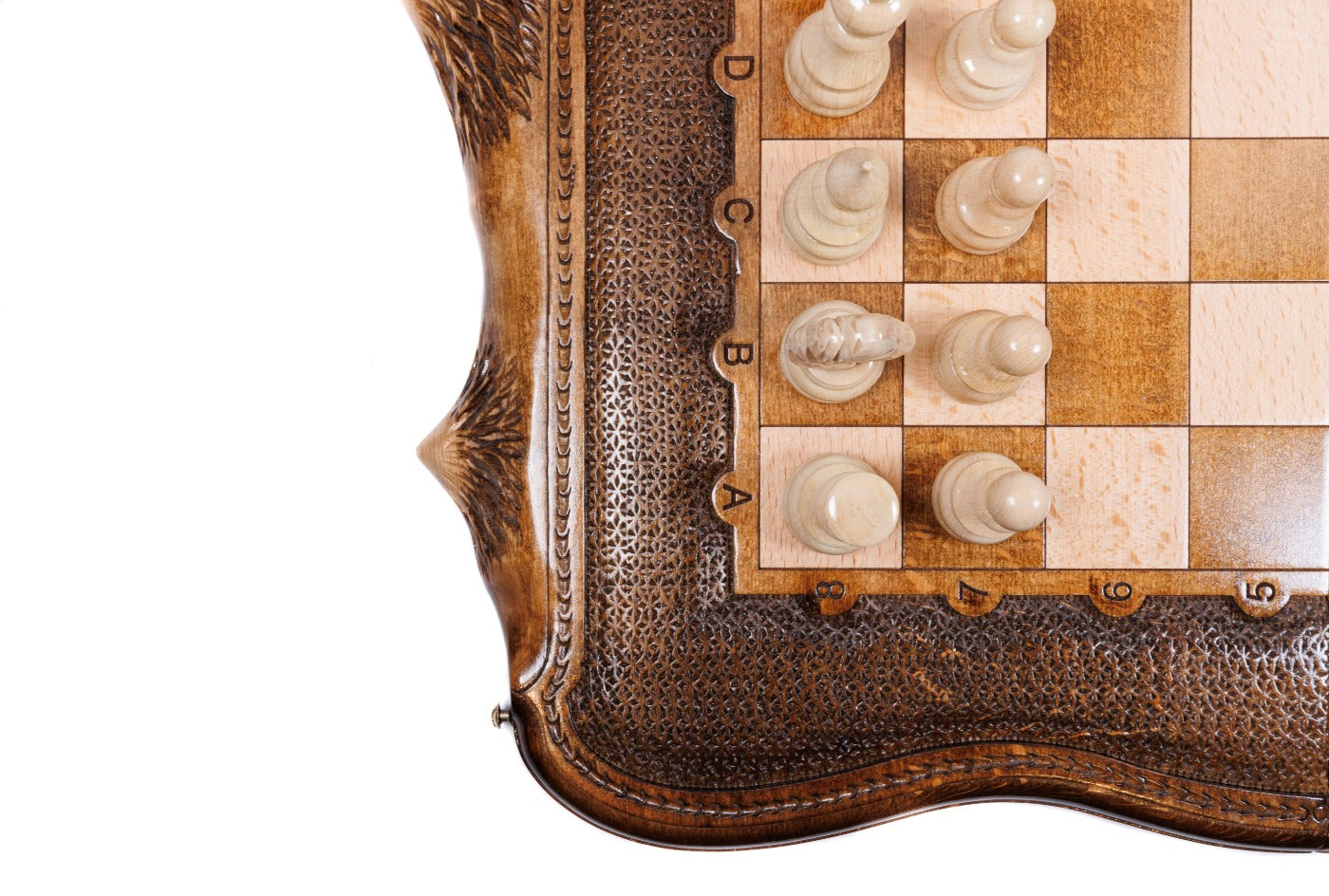 Chess Set with Mount Ararat Wooden Board - Unumperfectus