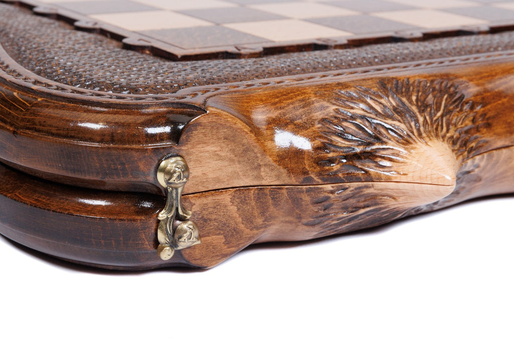 Chess Set with Mount Ararat Wooden Board - Unumperfectus