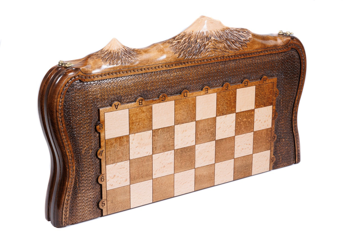 Chess Set with Mount Ararat Wooden Board - Unumperfectus