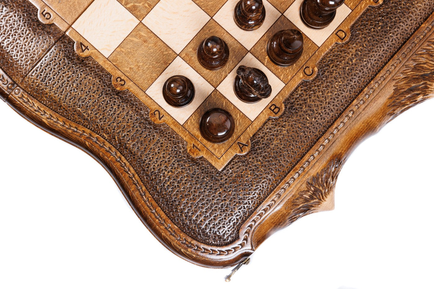 Chess Set with Mount Ararat Wooden Board - Unumperfectus