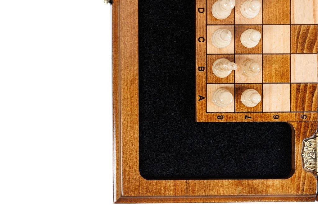 Wooden Carved Chess Set Eternity 40 cm | 15.6" - Unumperfectus