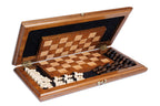 Premium artisan chess set elegant infinity inspired wooden design