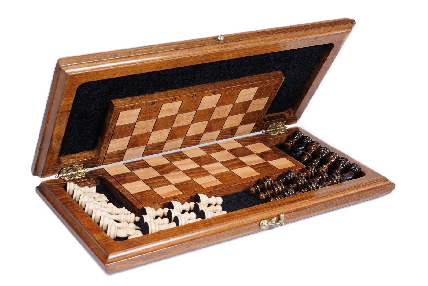 Premium artisan chess set elegant infinity inspired wooden design