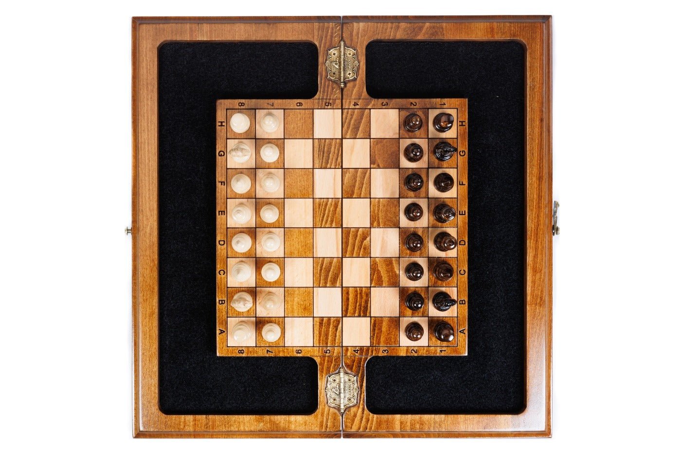 Wooden Carved Chess Set Eternity 40 cm | 15.6" - Unumperfectus