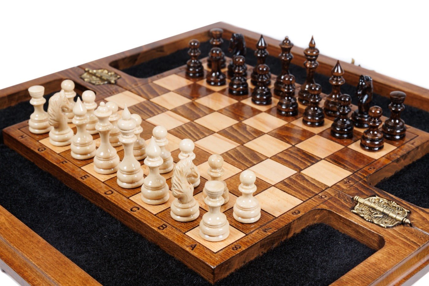 Wooden Carved Chess Set Eternity 40 cm | 15.6" - Unumperfectus