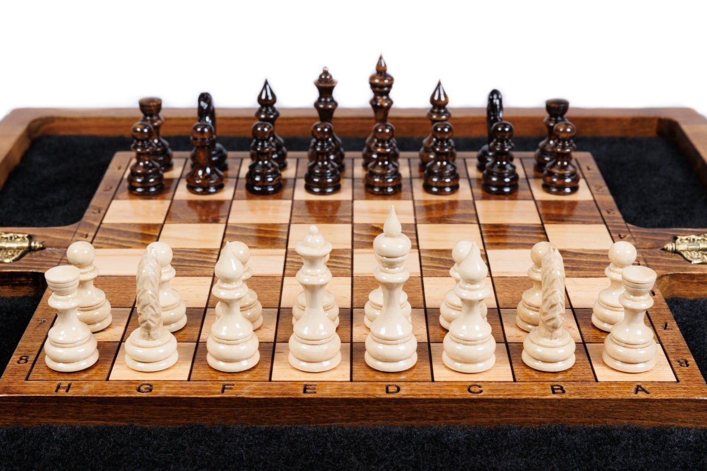 Wooden Carved Chess Set Eternity 40 cm | 15.6" - Unumperfectus