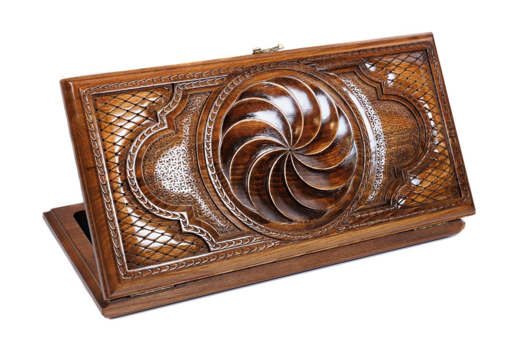 Wooden Carved Chess Set Eternity 40 cm | 15.6" - Unumperfectus
