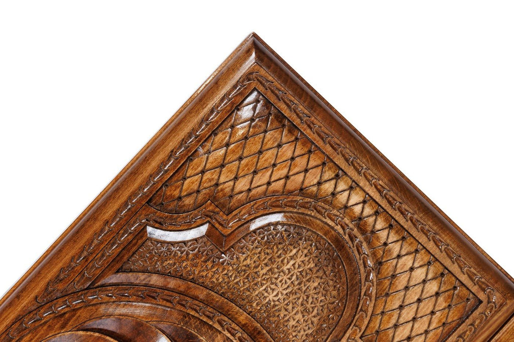 Wooden Carved Chess Set Eternity 40 cm | 15.6" - Unumperfectus