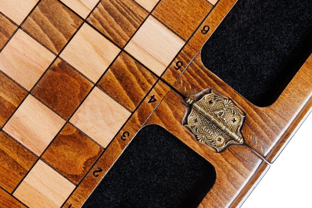 Wooden Carved Chess Set Eternity 40 cm | 15.6" - Unumperfectus