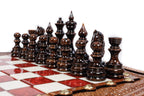 Epoxy Chess Set in Walnut Wood – Epoxy Resin Chess Made by Hrachya Ohanyan